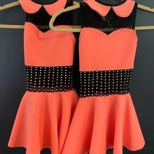 2 youth medium dance costumes. Semi custom.